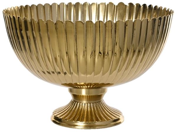 CIOTOLA DECORATIVA ALLUMINIO CM.D30X20H ORO