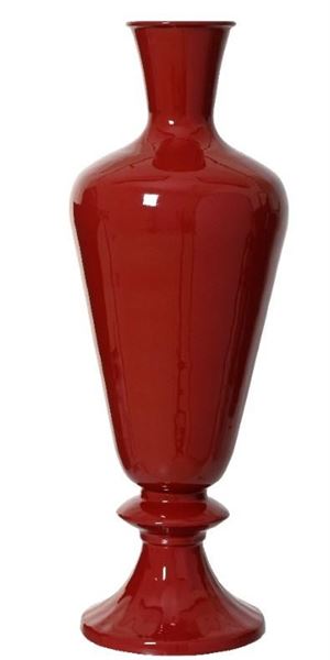 VASO IN FERRO SMALTATO CM.D20X57H OXBLOOD