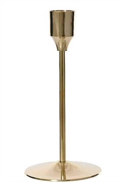 PORTACANDELA IN OTTONE CM.D7X20,5H ORO