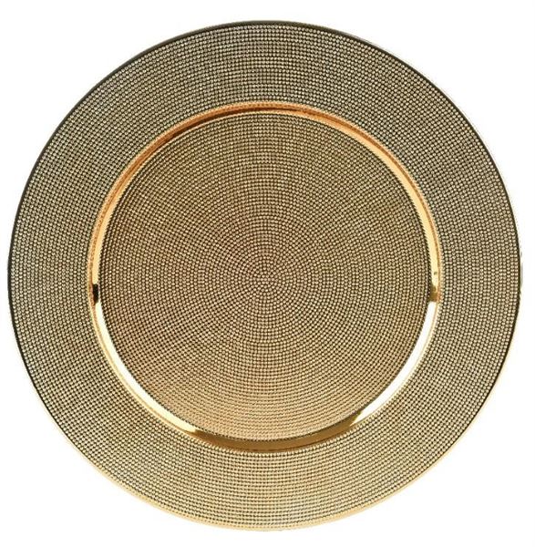 SOTTOPIATTO ROTONDO RILIEVI CM.Ø33X GOLD