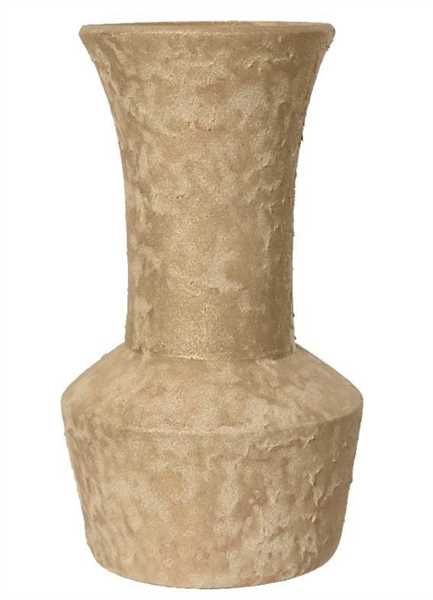 VASO TERRACOTTA OPACO CON GLITTER ORO CM.D16X30H SABBIA