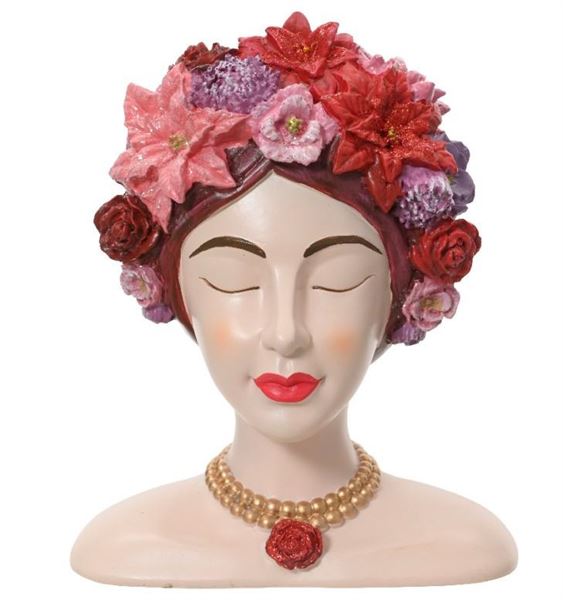 PORTAVASO POLIRESINA DONNA CM.24,5X17X35H