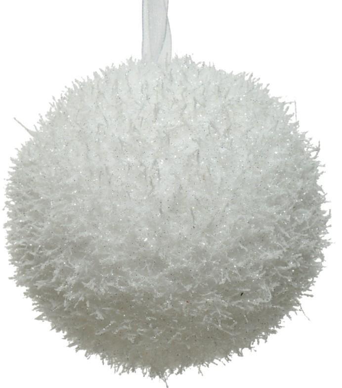 PALLINA DI NATALE IN PLASTICA ICE CM.D10 WHITE