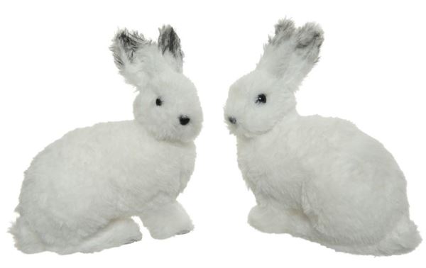 CONIGLIO POLIESTERE CM.10X19X20H WHITE 2 MOD. ASS.