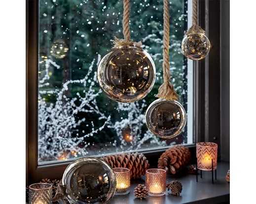 SFERA VETRO 30 MICROLED L.CALDO CLASSICO CM.D14 JUTA 1MT BAT