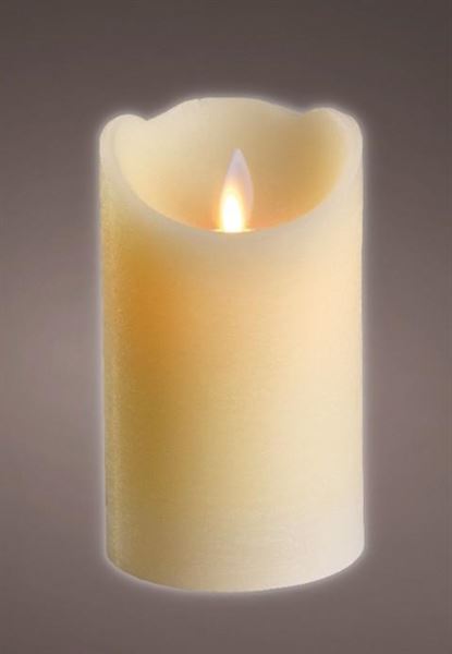 CANDELA LED L.CALDA INDOOR CM.D7,5X12,5H CREAM BATTERIA