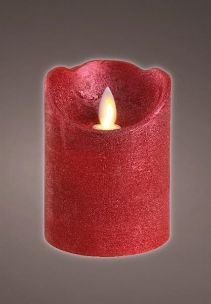 CANDELA LED L.CALDA INDOOR CM.D7,5X10H CHRISTMAS RED BATT.