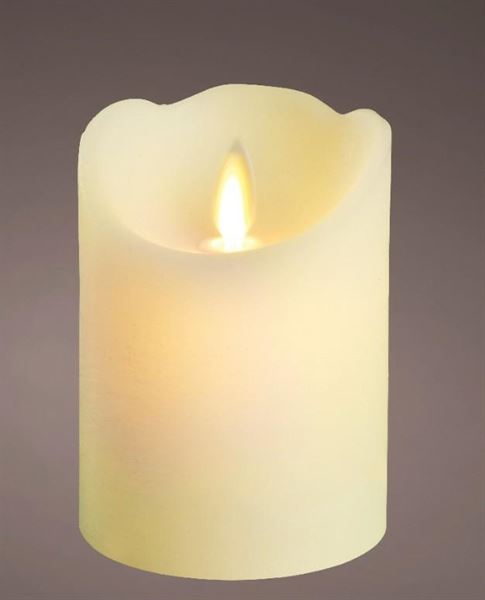 CANDELA LED L.CALDA INDOOR CM.D7,5X10H CREAM BATTERIA