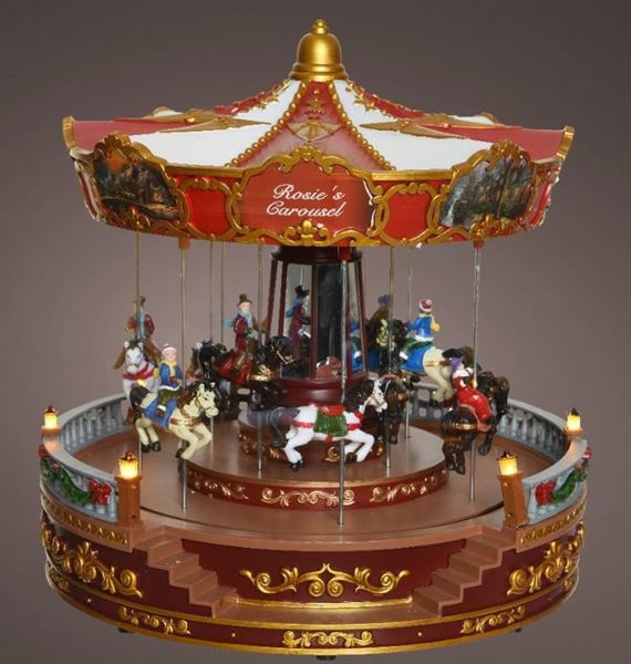 CAROSELLO LED CON MOVIMENTO E SUONO CM.D31X31H C/TRASF.