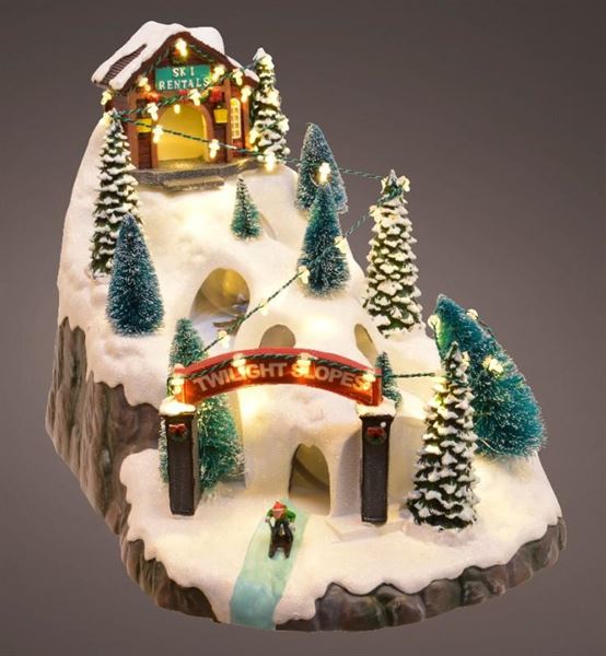 PISTA DA SCI PLASTICA LED CON MOVIM. CM.34X22X26H C/TRASF.