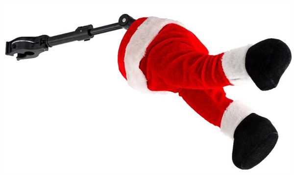 GAMBE BABBO NATALE CON MOVIMENTO INDOOR CM.15X34H RED