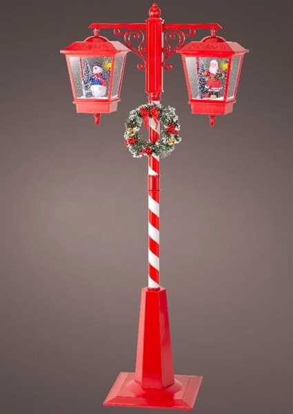 LANTERNA BABBO E PUPAZZO DI NEVE LED CM.80X40X188H C/TRASF.