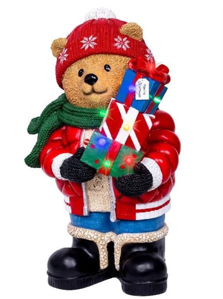 ORSO IN POLIRESINA LED CM.13,5X39,5X65H BATTERIA