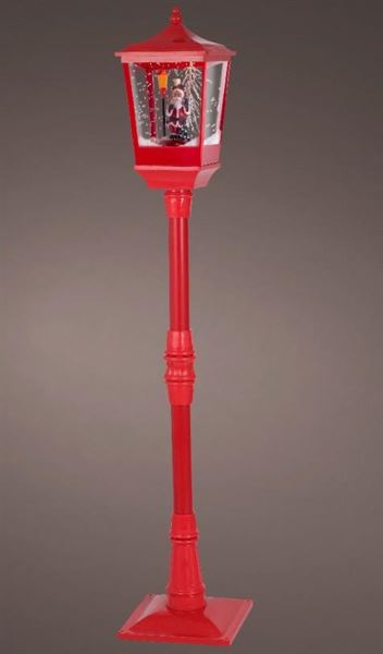 LANTERNA LED EFFETTO NEVE CM.26X26X135H C/TRASFORMATORE