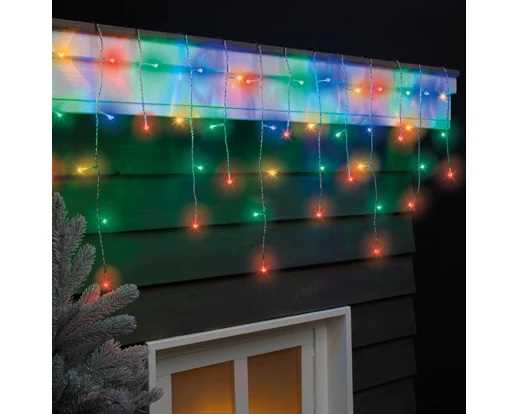 TENDA LUMINOSA 175LED LUCE MULTICOLOR MT7,5 FILO TRASP. IP44