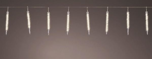 SET 8 GHIACCIOLI 192LED EFFETTO NEVE CM.280 C/TRASP. C/TIMER