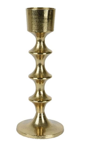 PORTACANDELA ALLUMINIO CM.D15,5X37H ORO