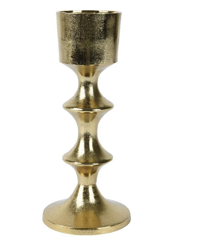 PORTACANDELA ALLUMINIO CM.D13X30,5H ORO
