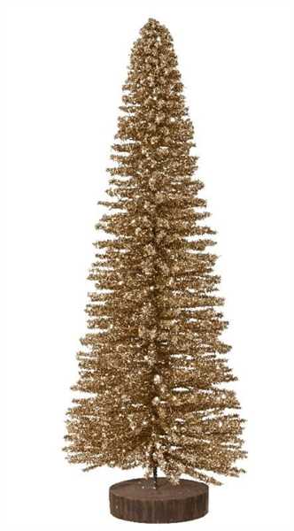 ALBERO NATALE IN BAMBOO SU BASE GLITTERS CM.D24X60H GOLD