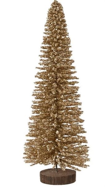ALBERO NATALE IN BAMBOO SU BASE GLITTERS CM.D14X39H GOLD