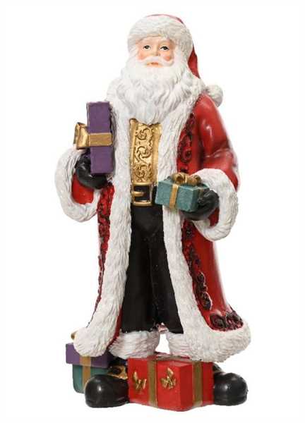 BABBO NATALE CON REGALI POLIRESINA CM.11X11X22H