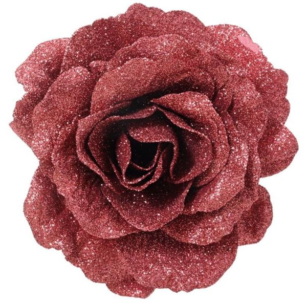 ROSA CLIP GLITTER CM.D12 MAROON