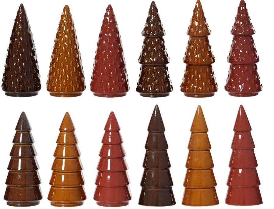 ALBERO NATALE PORCELLANA CM.8,5X22,5H 12 MOD. ASS.