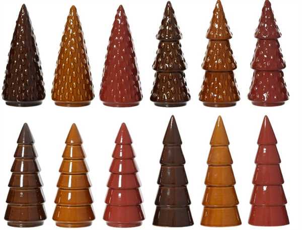 ALBERO NATALE PORCELLANA CM.8,5X22,5H 12 MOD. ASS.