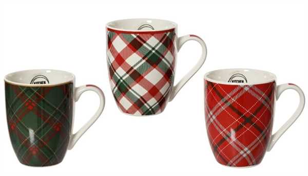 TAZZA MUG PORCELLANA SCOZZESE CM.Ø8X10H 3 MOD. ASS.