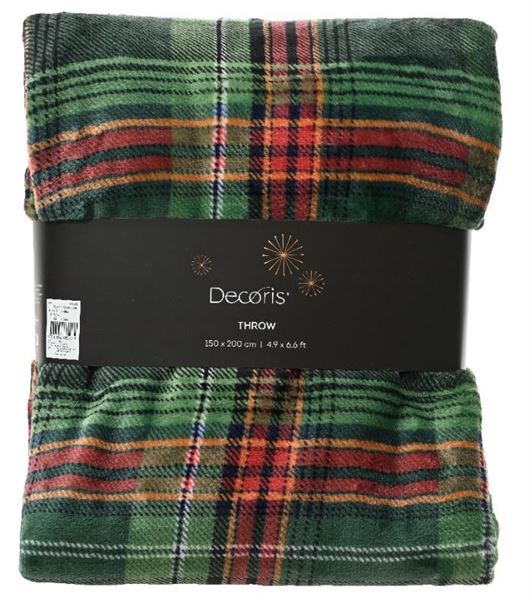 COPERTA FLANELLA SINGOLA SCOZZESE CM.150X200H GREEN