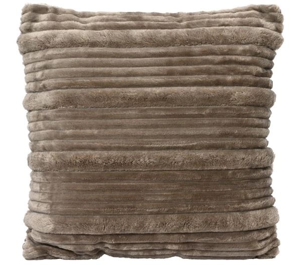 CUSCINO PELLICCIA SINTETICA RIGHE CM.45X45 GREY