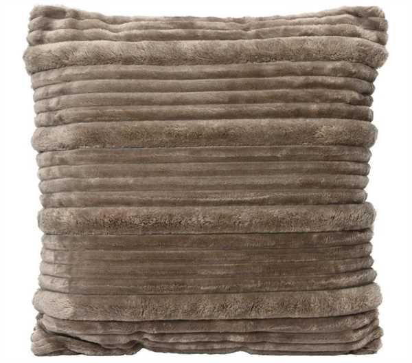 CUSCINO PELLICCIA SINTETICA RIGHE CM.45X45 GREY