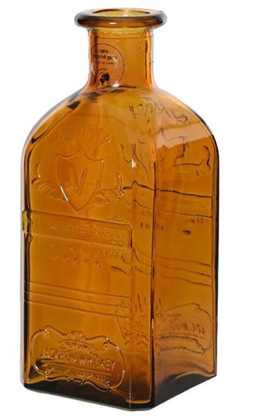 VASO VETRO RICICLATO CM.9,5X23H BROWN