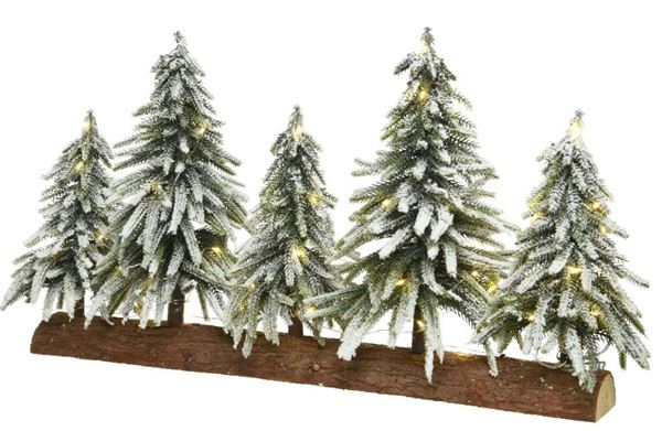 CENTROTAVOLA ALBERI INNEVATI MICRO LED L.CALDA CM.65X15X35H