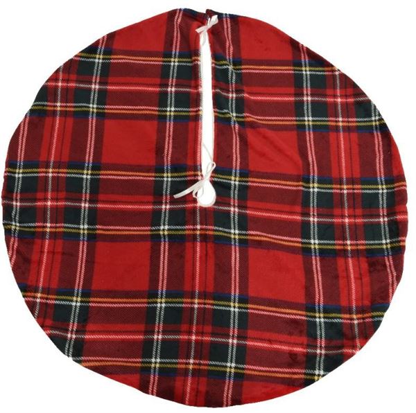 COPRIBASE ALBERO NATALE VELVET CM Ø100 SCOZZESE