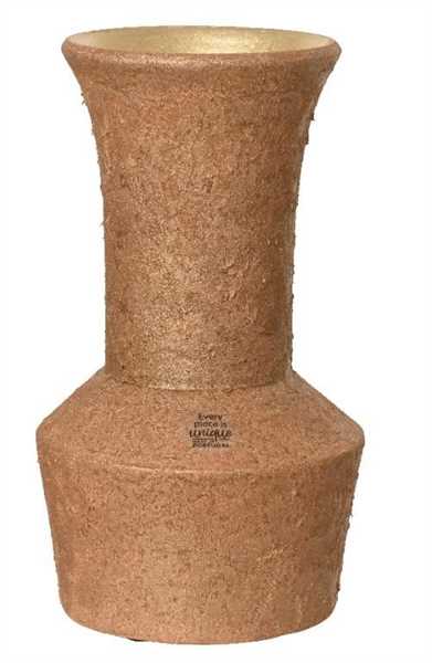 VASO TERRACOTTA OPACO GLITTER ORO CM.16X30H MARRONE