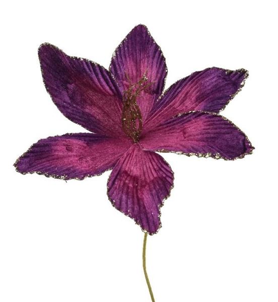 FIORE VELLUTO METALIC GOLD CM.23X10X60H PURPLE