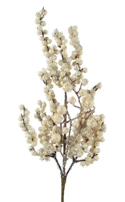 RAMO BACCHE SUGAR GLITTER CM.25X60H CREAM