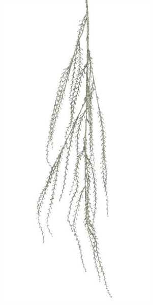 RAMO PENDENTE ERBA GLITTER CM.20X6X140H CHAMPAGNE