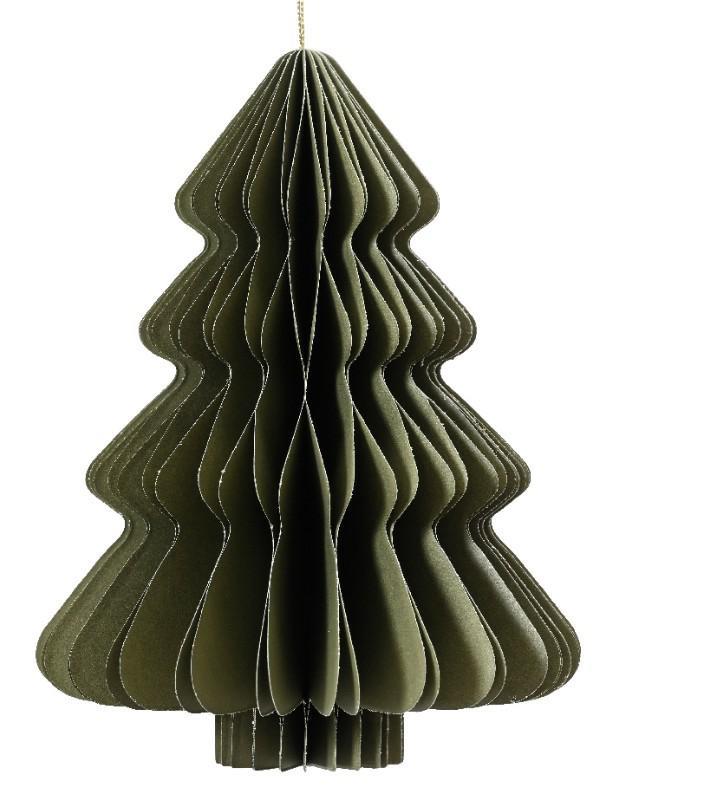 ALBERO DI NATALE IN CARTA PENDENTE CM.30X40H GREEN
