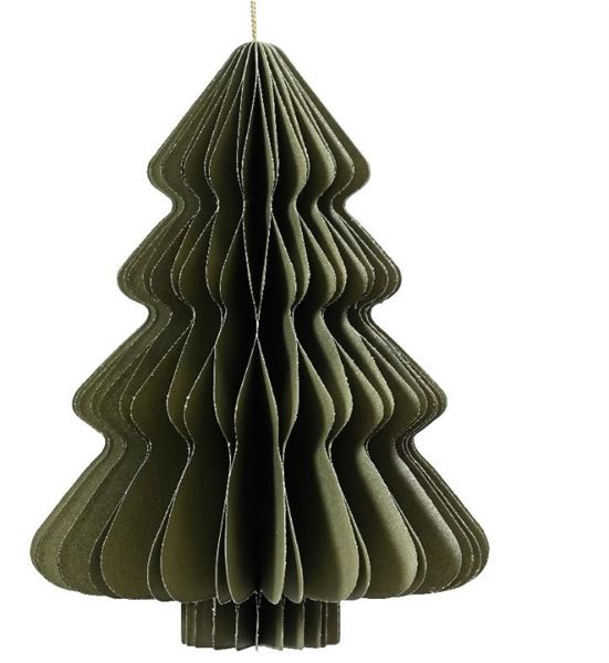 ALBERO DI NATALE IN CARTA PENDENTE CM.30X40H GREEN