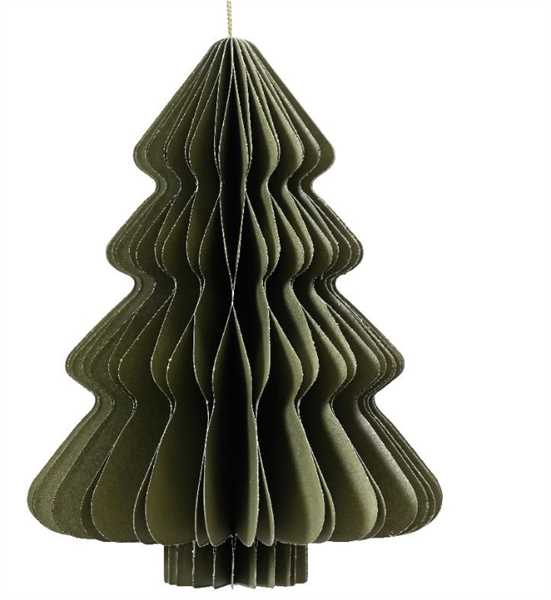 ALBERO DI NATALE IN CARTA PENDENTE CM.30X40H GREEN