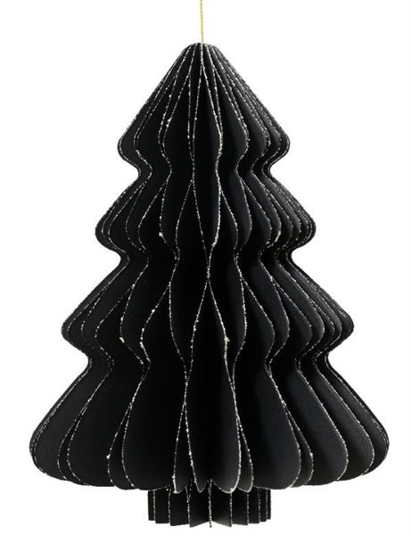 ALBERO DI NATALE IN CARTA PENDENTE CM.30X40H BLACK