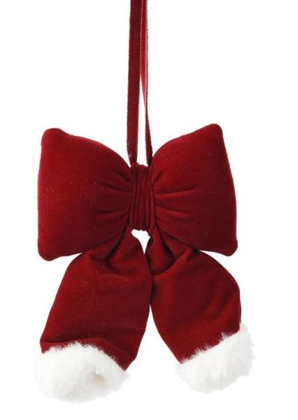 FIOCCO VELLUTO PELLICCIA CM.21X4,5X26H OXBLOOD