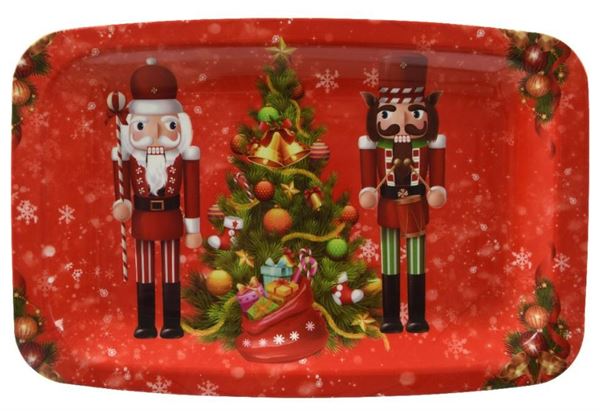 VASSOIO RETTANGOLARE SCHIACCIANOCI CM.22X33H RED