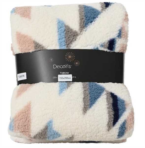 COPERTA PILE CM.150X200 BLUE/COLOURS