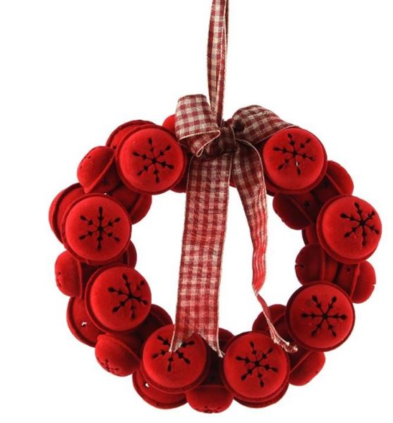 PENDENTE CORONA DI CAMPANELLE ACCIAIO CM.D20X5,5H RED