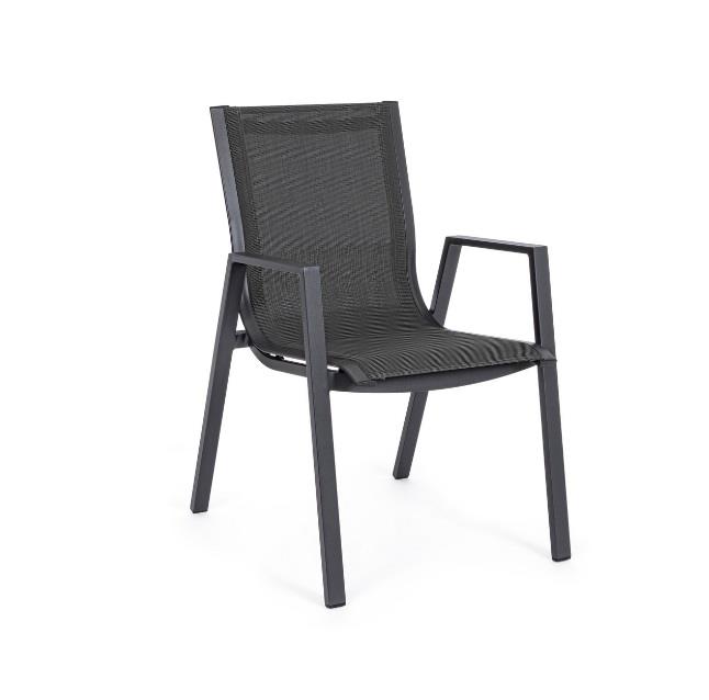 SEDIA CON BRACCIOLI OUTDOOR PELAGIUS ANTRACITE CM55X65,5XH88