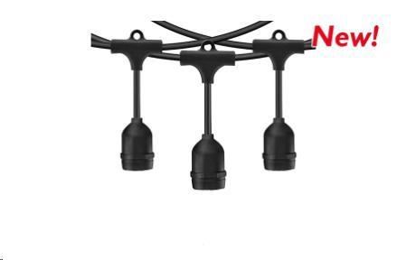 KIT LUMINARIA 10 METRI + 10 PORTALAMPADA NERO PROT. FUSIBILE