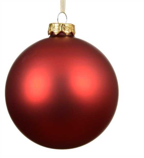 SFERA NATALE VETRO DIA15CM CHRISTMAS RED OPACO